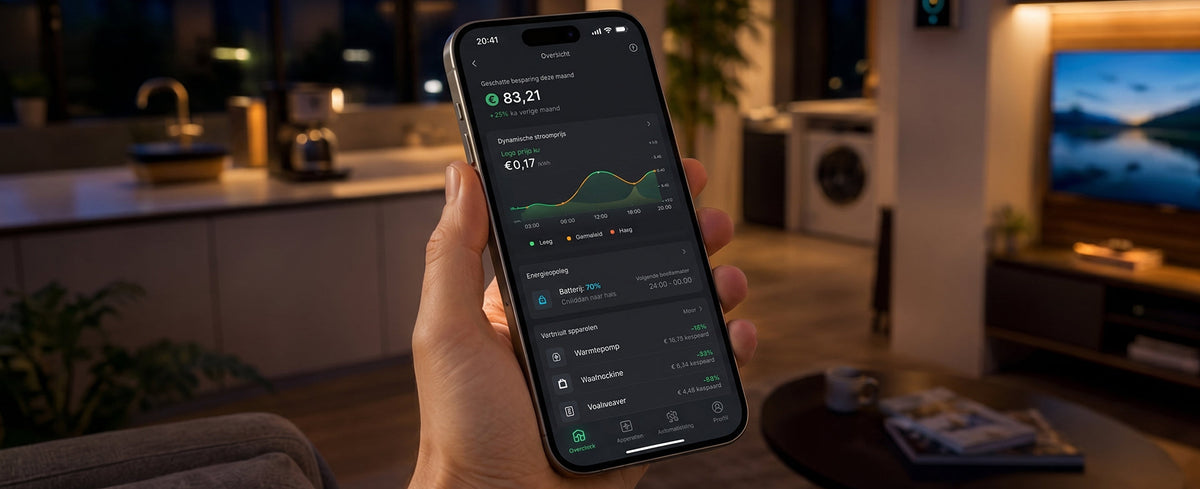 Bekijk dynamische elektriciteitsprijzen via mobiele apps