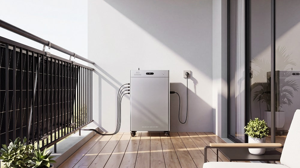 SolarFlow 4000 Mix geïnstalleerd op het balkon