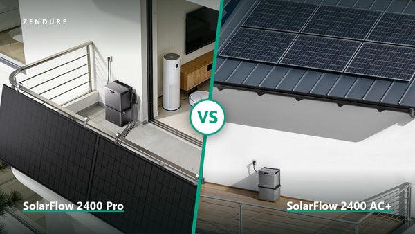 Vergelijking tussen SolarFlow 2400 Pro en SolarFlow 2400 AC+