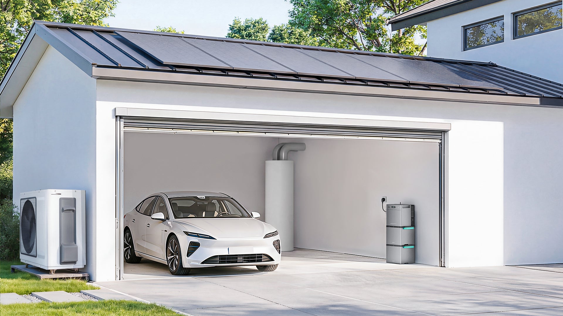 Elektrische auto opladen met SolarFlow 2400 AC+