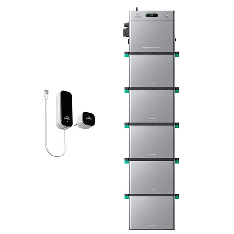 SolarFlow 2400 AC+ met vijf extra accu's en intelligente P1