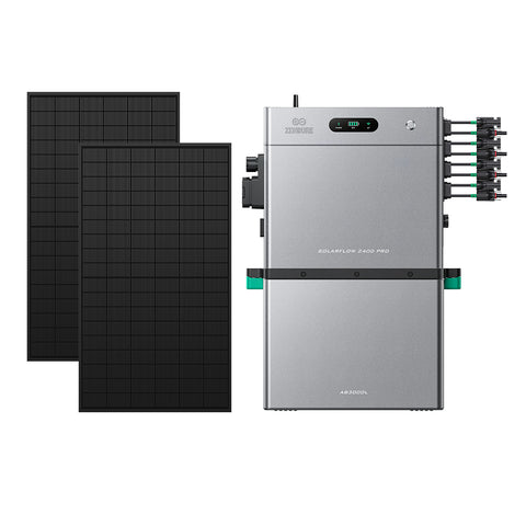 SolarFlow 2400 Pro met een extra accu en twee 450W panelen