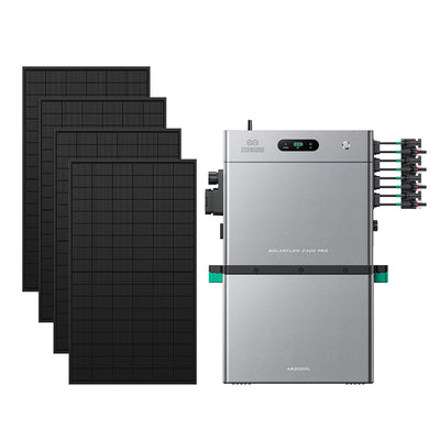 SolarFlow 2400 Pro met een extra accu en vier 450W panelen
