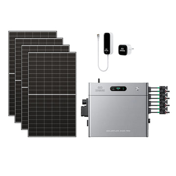 SolarFlow 2400 Pro met vier panelen van 500W en P1